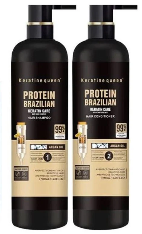 Combo Protein Brazilian Keratin Care Hair Shampoo & Conditioner (900ml)