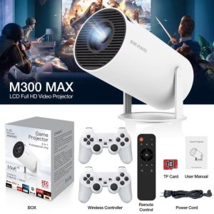 M300 Max Gaming WiFi LCD Full HD Video Projector With Apps & Games Loaded + 2 Wireless Controllers