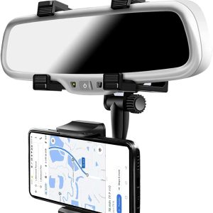 Rearview Mirror Rotating Phone Holder