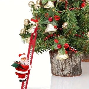 Electric Santa Climbing Ladder Novelty Christmas Decoration